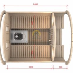 Sauna tønde 2,4 m / Ø 2,27