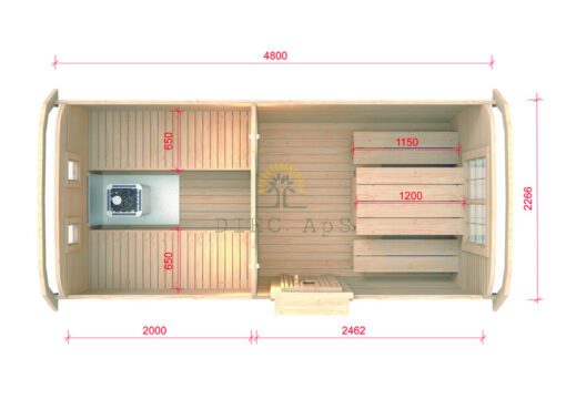 Sauna Bus 4.8 m x 2.3 m