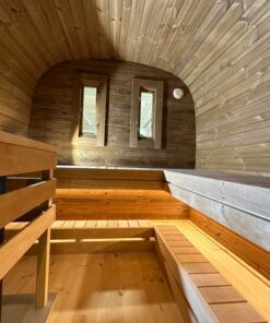 Sauna Bus 5,9 m x 2,3 m lavet af termotræ