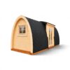 Isoleret campingpod med sideindgang – 2,4 × 6,6 m
