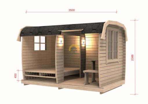 Camping hytte - ”Bus” 2,3 m x 3,5 m