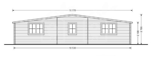 Bjælkehus Fill 61,8 m² - PLAN