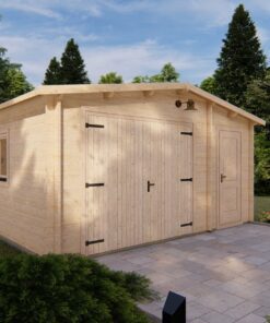 Garage med redskabsrum 5m x 5m, 44mm