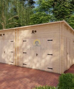 Dobbelt garage 7m x 5.5m, 44 mm