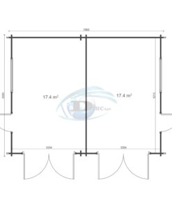 Dobbelt garage 7m x 5.5m- floor plan