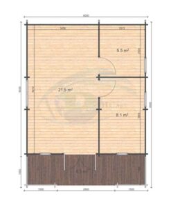 Padova B 6x6.5 floor plan