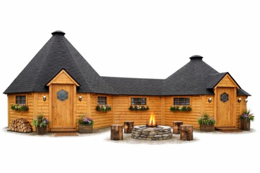 Dobbelt Grillhytte 16,5 m² + 25 m² med 4,6 m² Gang