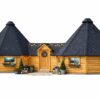 Dobbelt Grillhytte 25,0 m² med 4,6 m² forbindelsesgang