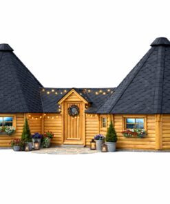 Dobbelt Grillhytte 25,0 m² med 4,6 m² forbindelsesgang