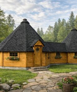 Dobbelt Grillhytte 25,0 m² med 4,6 m² forbindelsesgang