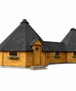 Dobbelt Grillhytte 25,0 m² med 4,6 m² forbindelsesgang