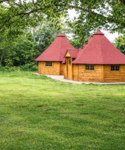 Dobbelt Grillhytte 25,0 m² med 4,6 m² forbindelsesgang