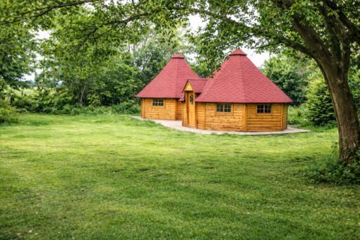 Dobbelt Grillhytte 25,0 m² med 4,6 m² forbindelsesgang