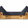 Dobbelt Grillhytte 25,0 m² med 4,6 m² forbindelsesgang