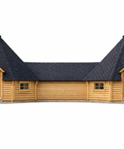 Dobbelt Grillhytte 25,0 m² med 4,6 m² forbindelsesgang