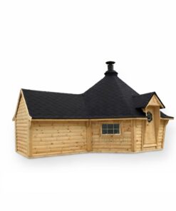 Eksklusiv BBQ hytte 16.5 m² + 4.55 m² udvidelse