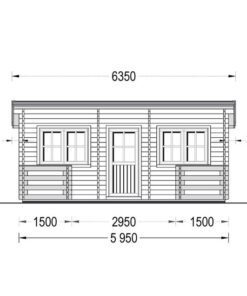 Bjælkehytte ALTO fladt tag 31m²