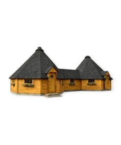 Dobbelt Grillhytte 25,0 m² med 4,6 m² forbindelsesgang