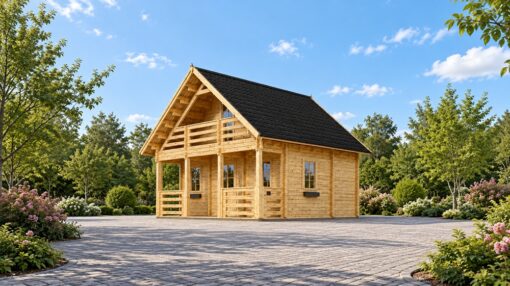 Bjælkehytte LIVINGTON – 50 m²