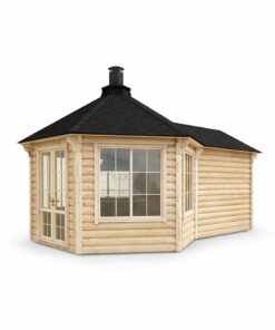 Grillpavillon med udvidelse 9.2 m² + 4.75 m²