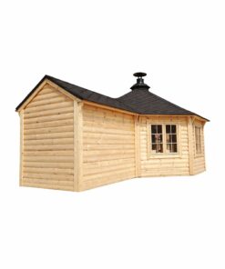 Grillpavillon med udvidelse 9.2 m² + 4.75 m²