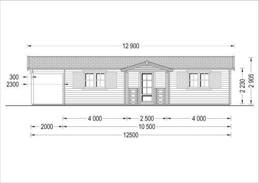 Feriehus DONNA 63m², 44mm/44+44 mm