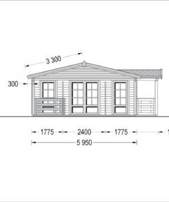 Feriehus DONNA 63m², 44mm/44+44 mm