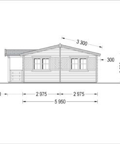 Feriehus DONNA 63m², 44mm/44+44 mm