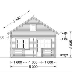 ALBI 20m² (5x4)+ terrasse, 44mm