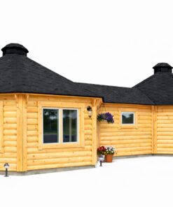 2 forbundne Pavilloner 16.5 m² med 3 m korridor