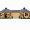 2 forbundne Pavilloner 16.5 m² med 3 m korridor