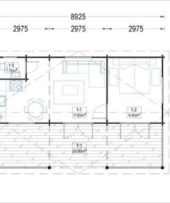 Feriehus Amelia 54 m², 44mm/66mm