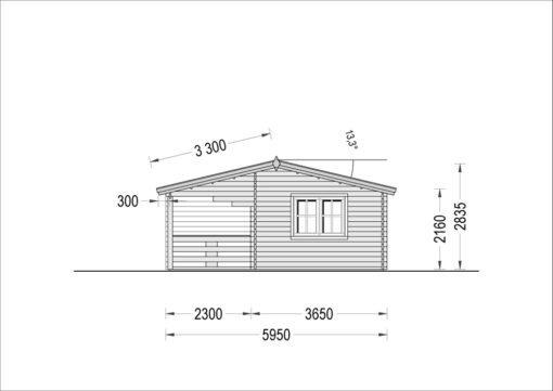 Feriehus Amelia 54 m², 44mm/66mm