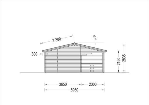 Feriehus Amelia 54 m², 44mm/66mm