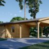 Garage med dobbelt carport 53m², 44mm
