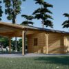 Garage med Dobbelt Carport 57 m²
