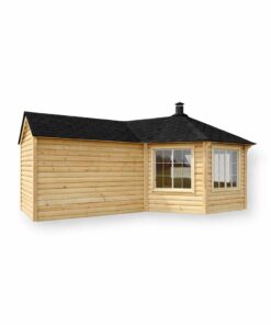 Grillpavillon med udvidelse 16.5 m² + 4.75 m²