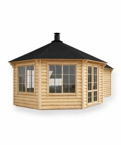 Grillpavillon med udvidelse 16.5 m² + 4.75 m²