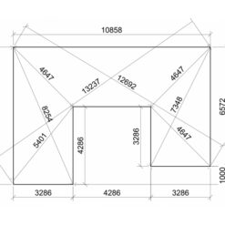 Glamping cube 51 m² (U shape) -Fundaments