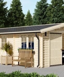 Enkelgarage WOODY (44 mm), 4x7,5 m, 30 m²