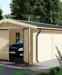 Enkelgarage WOODY (44 mm), 4x7,5 m, 30 m²