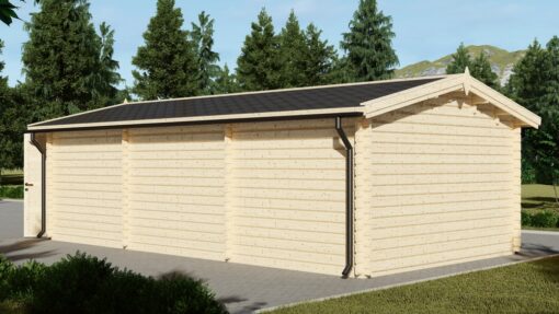 Enkelgarage WOODY (44 mm), 4x7,5 m, 30 m²