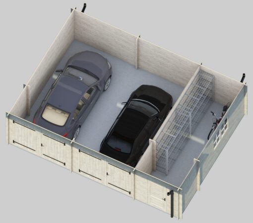 Dobbelt garage Favori 5.7 m x 7.7 m (43.7 m²)