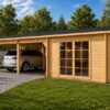 Tivoli – Dobbelt Carport med Studio (5.95 × 9.5 m, 44 mm)