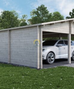 Dobbelt carport med skur 44,6 m²- Tivoli