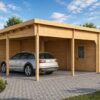 Tivoli – Dobbelt carport med studie (5.95 × 9.5 m, 44 mm)