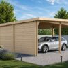 Tivoli – Dobbelt carport med studie (5.95 × 9.5 m, 44 mm)