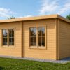 Tivoli – Dobbelt carport med studie (5.95 × 9.5 m, 44 mm)