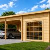Tivoli – Dobbelt carport med studie (5.95 × 9.5 m, 44 mm)