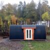 Isoleret Campingpod 2,4 m x 6,3 m (Sideindgang)